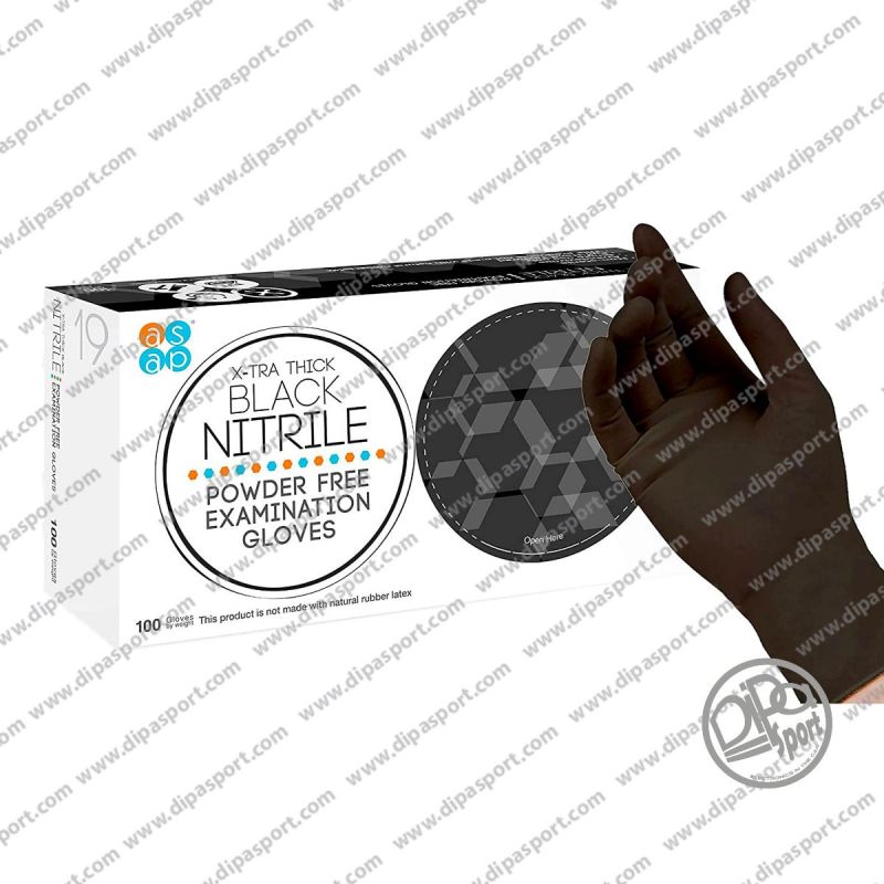 ACC02XLN Guanti Monouso In Nitrile Nero Taglia XL