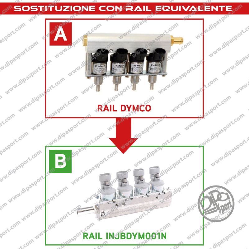 INJBDYM001N Rail Iniettori Gas Equivalenti Dymco