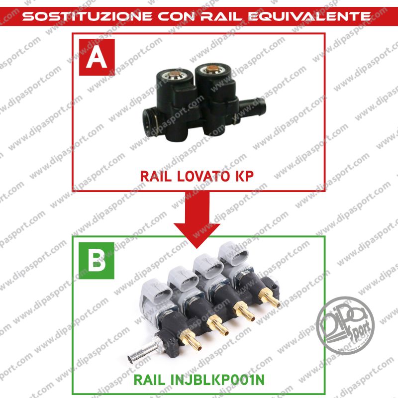 INJBLKP001N Rail Iniettori Equivalenti Lovato KP